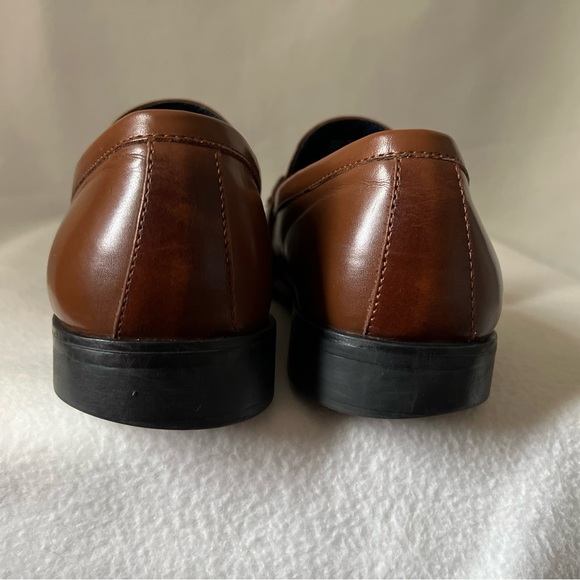Steve Madden Size 10 1/2 Brown Leather Slip On Mens Shoes - Picture 14 of 16